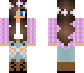 pink flower crown girl