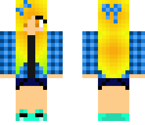 blue plaid girl
