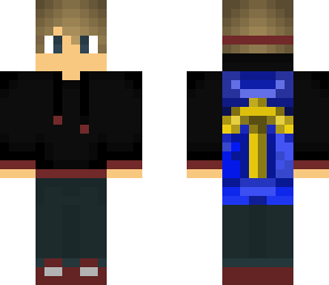blonde boy with minecon cape