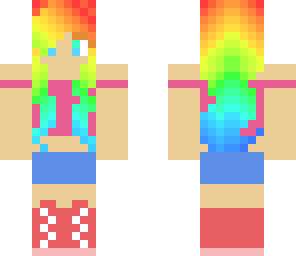 rainbow hair girl