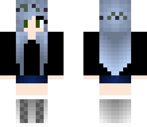pastel blue grey girl goth