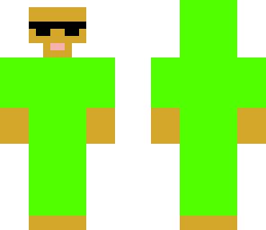 green sheep with sunglasses