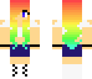 rainbow hair croptop