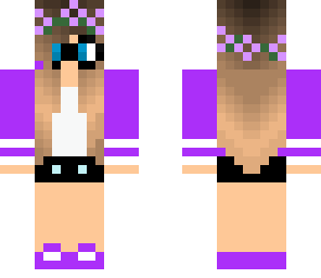 cute purple girl with glasses