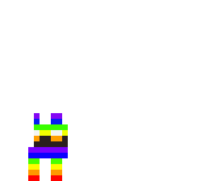 rainbow herobrine cat