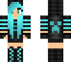 blue haired girl