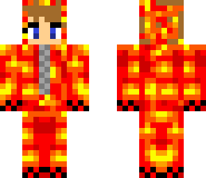 girl in lava creeper suit