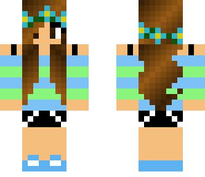 green and blue girl