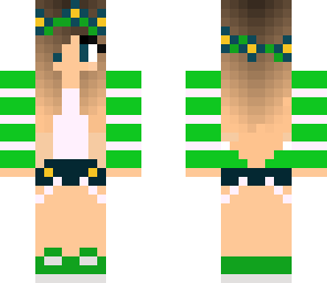 green flower crown