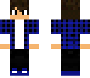 blue boy with flannel