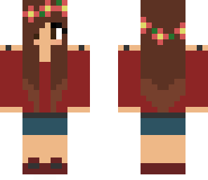 maroon flower outfit