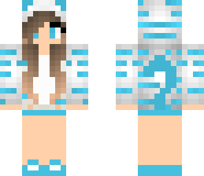 blue and white tiger girl skin