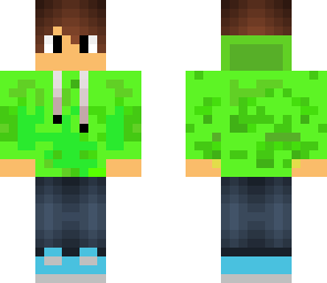 green hoodie