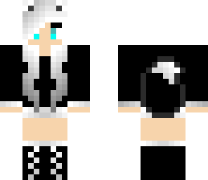 black and white wolf girl