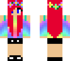 tie dye girl red hair