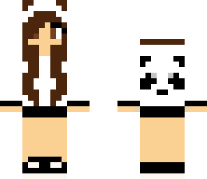 bw panda brunette girl
