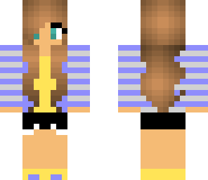 yellow with stripped jean jacket