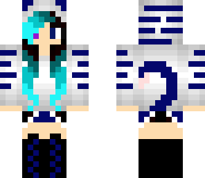blue cat girl