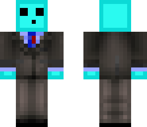 blue slime in a suit