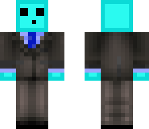 blue slime in a suit