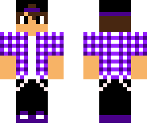 purple checkered boy