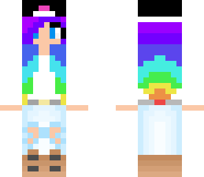 rainbow hair girl
