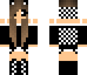 black and white chequred gal