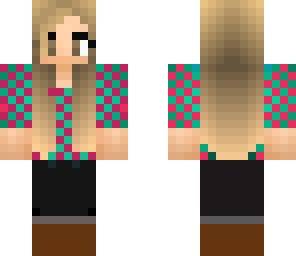 cute checkered girl