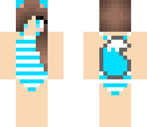 blue swimming girl