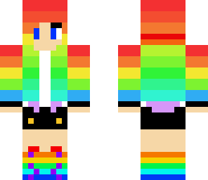 cute hoodie rainbow girl