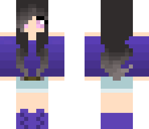 cute purple and black girl xd