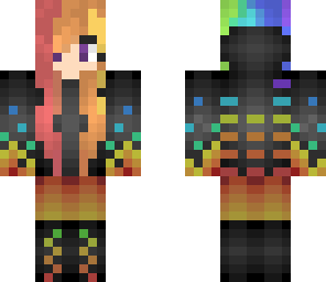 pastelish rainbow girl