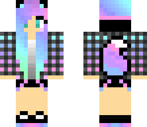 edited rainbow wolf girl