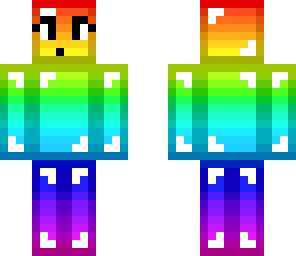 edited rainbow block girl