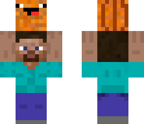 steve hold pumpkin derp