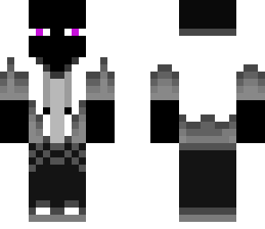 black and white enderman
