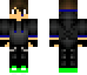 boy with hood green shoes blue hood added mic