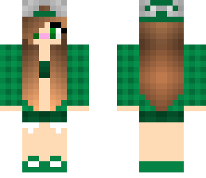green plaid girl