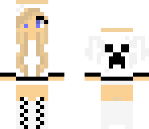 cute white creeper girl
