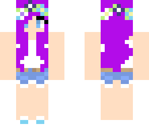 edited purple hair summer girl