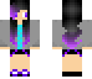 purple hair w hoodie