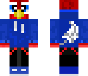 macaw in a jacket