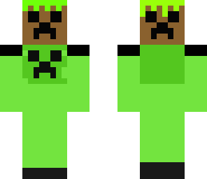 creeper holding evil grass block