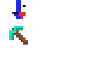 weird pickaxe guy