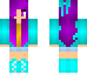 teal jacket girl - gold shirt