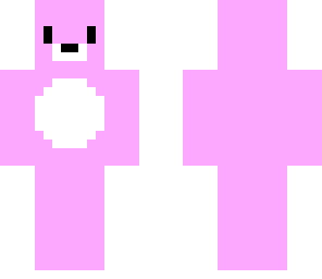 cute pink and white bear