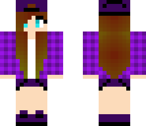 purple plaid girl
