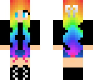 awesome rainbow haired girl