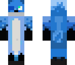 bright blue wolf