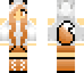 faded orange wolf girl v2